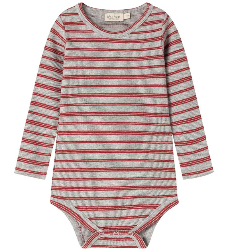 MarMar Body l/ä - Cotton/Modal - Rib - Benedict - Cherry Stripe - MarMar - 2 Jahre (92) - Body L/Ä von MarMar