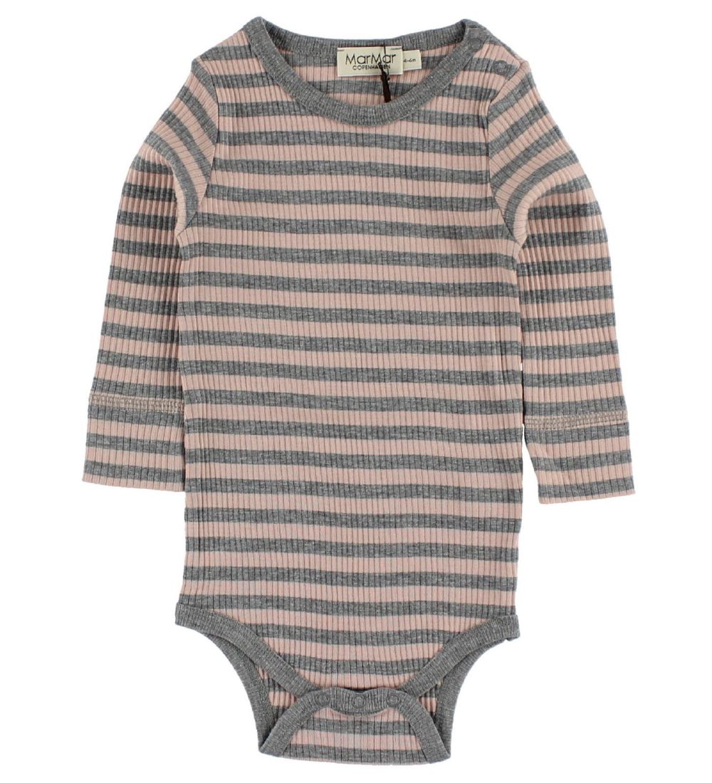 MarMar Body - l/ä - Pink/Grau Gestreift - MarMar - 74 - Body L/Ä MarMar Body - l/ä - Pink/Grau Gestreift - MarMar - 74 - Body L/Ä von MarMar