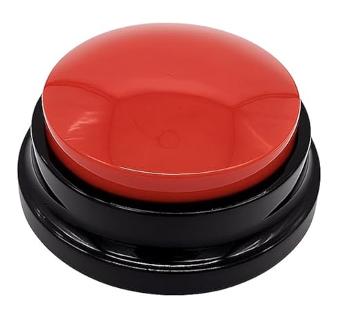 MarQo – RECORDABLE PRODUCTS Buzzer mit Sound und Aufnahmefunktion – Sprachrekorder Knopf für Klassenzimmer, Hundespielzeug Intelligenz & Talk – 30 Sek. Aufnahme, Laut & Wiederverwendbar von MarQo – RECORDABLE PRODUCTS