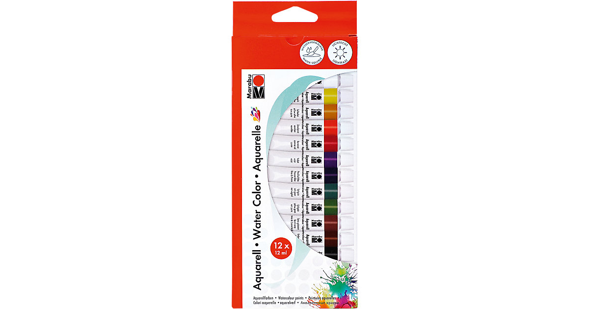 Aquarellfarben-Set, 12 x 12 ml Aquarellfarben-Set, 12 x 12 ml von Marabu