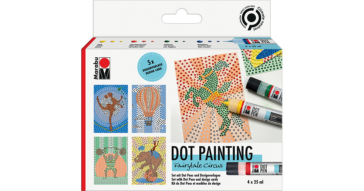 "Dot Pen Set ""Fairytale Circus"", 4 x 25 ml" bunt von Marabu