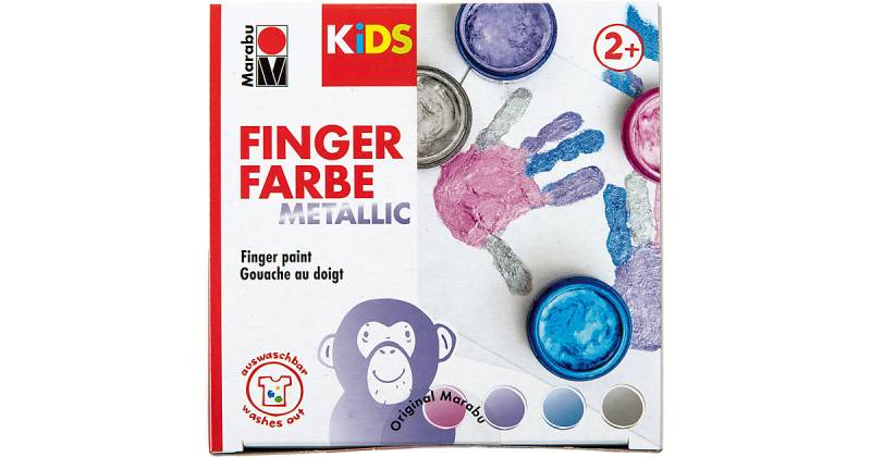 KIDS Fingerfarbe Metallic, 4 x 100 ml von Marabu