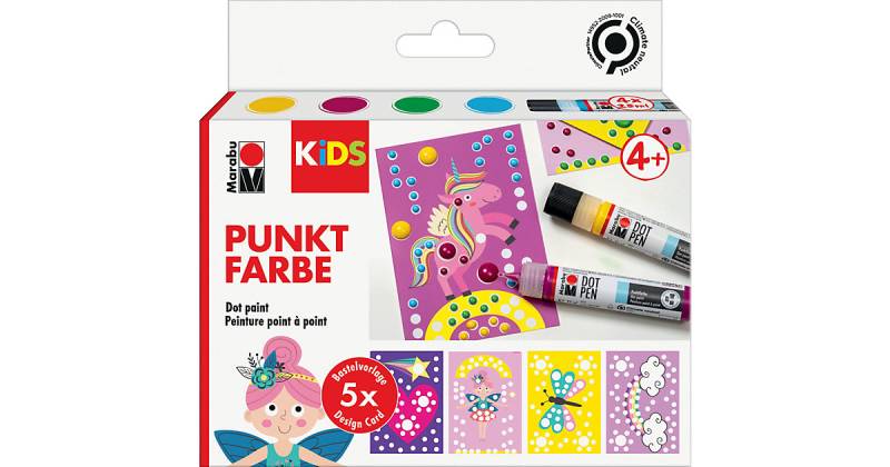 "KiDS Dot Pen Set ""Einhorn"", 4 x 25 ml" bunt von Marabu