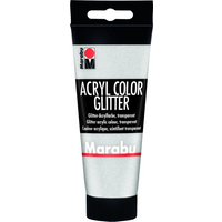 Marabu 120150582 Marabu-AcrylColor 582, 100 ml, glitter-silber von Marabu