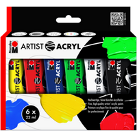 Marabu 122000091 Marabu Artist Acryl 6 x 22 ml, farblich sortiert von Marabu