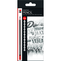 Marabu 14400100 Marabu Pencil Graphix Set 12 x Bleistift von Marabu