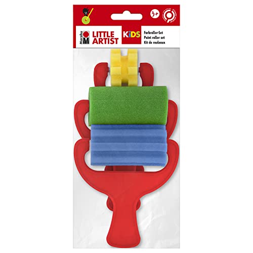 Marabu KiDS Little Artist, Farbroller Set aus Schaumstoff, Schwamm Roller mit 3 verschiedenen Motiven, für Kinder ab 3 Jahren, Kindergarten, Vorschule und Schule, 0318000000011 Marabu KiDS Little Artist, Farbroller Set aus Schaumstoff, Schwamm Roller mit 3 verschiedenen Motiven, für Kinder ab 3 Jahren, Kindergarten, Vorschule und Schule, 0318000000011 von Marabu