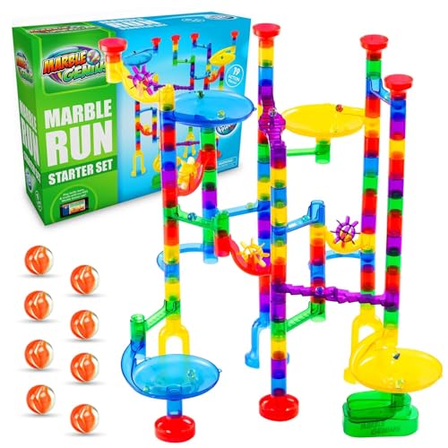 Marble Genius Aus Marmor Laufen Starter-Set - 60 transluzenten Marbulous Stück + 10 Glasmurmeln Marble Genius Aus Marmor Laufen Starter-Set - 60 transluzenten Marbulous Stück + 10 Glasmurmeln von Marble Genius