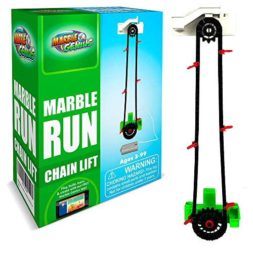 Marble Genius Automatischer Kettenlift von – das perfekte Ergänzungsset für Kugelbahnen zum Erstellen aufregender Labyrinthe, Bahnen und Rennen Marble Genius Automatischer Kettenlift von – das perfekte Ergänzungsset für Kugelbahnen zum Erstellen aufregender Labyrinthe, Bahnen und Rennen von Marble Genius