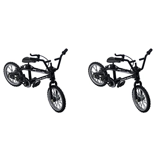 Marclix Mini-Mountainbike-Modell aus Legierung für 1/10 RC Crawler Axial SCX10 TRX4 D90 CC01 Dekoration, Schwarz, 2 Stück Marclix Mini-Mountainbike-Modell aus Legierung für 1/10 RC Crawler Axial SCX10 TRX4 D90 CC01 Dekoration, Schwarz, 2 Stück von Marclix