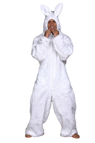 Marco Porta Hasenkostüm weiß Tierkostüm Hase Plüschkostüm (Large) von Marco Porta