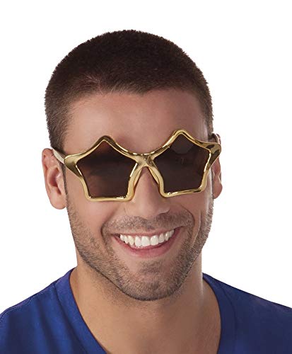 Marco Porta Sternbrille Partybrille Unisex Sonnenbrille Gold metallic Party Outfit Kostüm Zubehör Accessoire Schlagerstar von Marco Porta