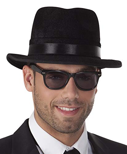 Schwarze Sonnenbrille Coole Gangster Brille Kostümzubehör Partybrille Mafia Mottoparty von Marco Porta