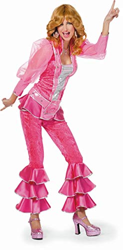 TH-MP 70er Jahre Damen Kostüm 3-teilig Bekleidung Disco Queen Verkleidung Mottoparty (Pink, 38) von Marco Porta