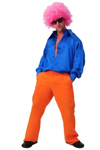 TH-MP Schlaghose für Herren Gr. XL orange Schlager Outfit Kostüm von Marco Porta
