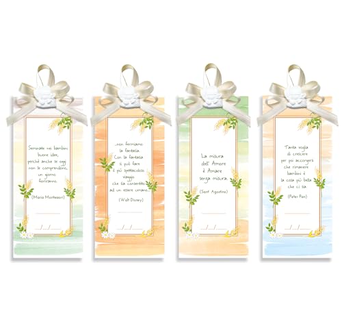 Mareli - Set mit 4 Lesezeichen, Gastgeschenke zur Konfirmation, aus Gips, zur Erstkommunion, 1 Mareli - Set mit 4 Lesezeichen, Gastgeschenke zur Konfirmation, aus Gips, zur Erstkommunion, 1 von Mareli