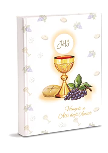 Mareli Evangelium und Apostelgeschichte im Hardcover mit Aufdruck zur Erstkommunion, Kommunionssymbole Mareli Evangelium und Apostelgeschichte im Hardcover mit Aufdruck zur Erstkommunion, Kommunionssymbole von Mareli