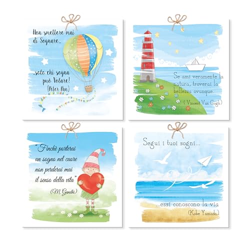 Mareli Set mit 4 Quadraten 10 x 10 cm mit Magnet, zum Aufhängen an der Wand und auf Metalloberflächen, ideal als Gastgeschenk zur Taufe, Erstkommunion, Firmung. Mareli Set mit 4 Quadraten 10 x 10 cm mit Magnet, zum Aufhängen an der Wand und auf Metalloberflächen, ideal als Gastgeschenk zur Taufe, Erstkommunion, Firmung. von Mareli