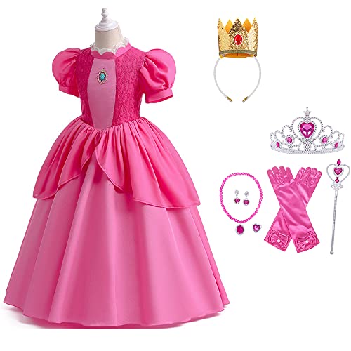 Marendyee Mädchen Prinzessin Pfirsich Kleid Party Outfit Kinder Kleider von Marendyee
