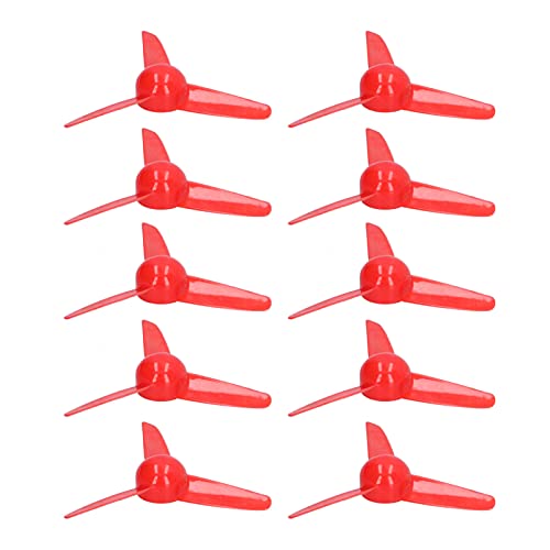70 Mm 3-Blatt-Propeller, 10 Stück Kunststoff-RC-Boot-Autozubehör, 2 Mm Loch für DIY-Spielzeugmodelle (Rot) von Marhynchus