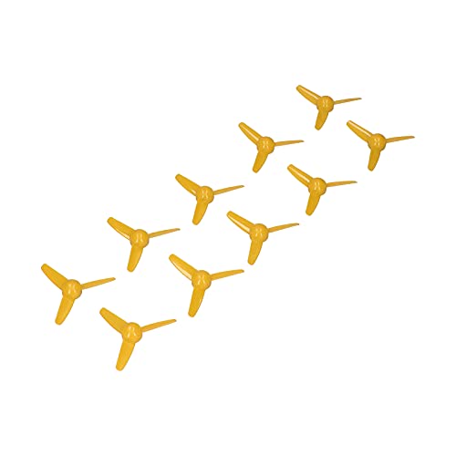 70 Mm 3-Blatt-Propeller, 10 Stück Kunststoff-RC-Boot-Autozubehör, 2 Mm Loch für DIY-Spielzeugmodelle (YELLOW) von Marhynchus