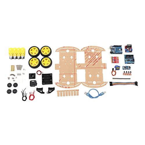 Marhynchus DIY Smart Robot Car Chassis Kit, Tracking Motor Robot Smart Car Platform 4WD für Teens DIY von Marhynchus