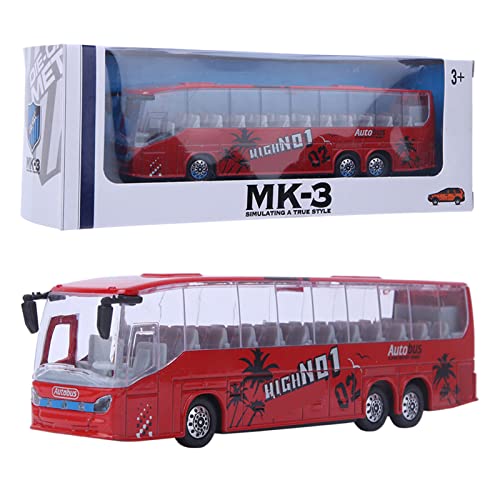 Marhynchus 1:50 Alloy -Busspielzeugmodell Back Transitbus mit Leichten Musiktür Öffnung für Model Liebhaber Sammlung (Rot) von Marhynchus