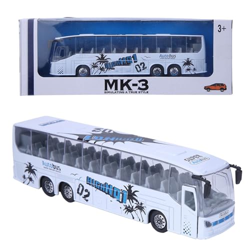 Marhynchus 1:50 Alloy -Busspielzeugmodell Back Transitbus mit Leichten Musiktür Öffnung für Model Liebhaber Sammlung (White) von Marhynchus
