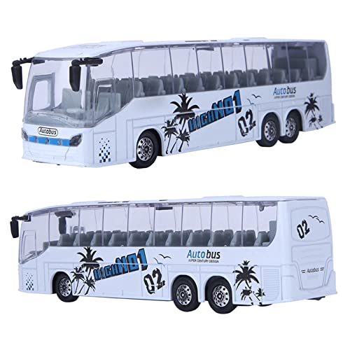 Marhynchus 1:50 Skala -Legierungs -Transit -Bus -Model Spielzeug Zurück -Back -Bus mit Leichten Musik Eröffnungstüren für Geschenkkollektion (White) von Marhynchus