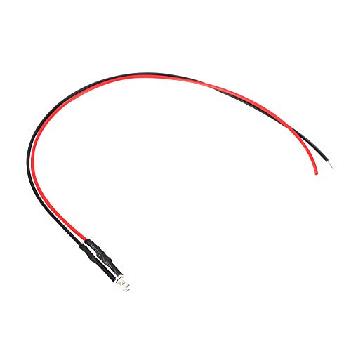 Marhynchus 10pcs 12 V 3 Mm LED -Licht Emittierende Diode Kabel Flexible Mehrfarbige LED -Lichtkabel, Energieeinsparung mit 20 cm Länge für Spielzeugauto Verwendung (weißes Haar #04) von Marhynchus