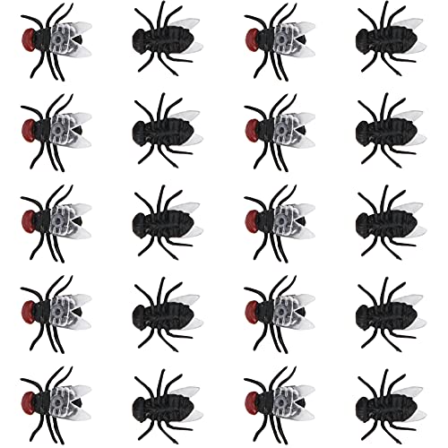 Marhynchus 20pcs Gefälschte Spielzeugplastik Simulierte Halloween -Party -Streich -Witzspielzeug mit Lebensechter Aussehen für Angstfreunde Kinderspiele (Fliege) von Marhynchus