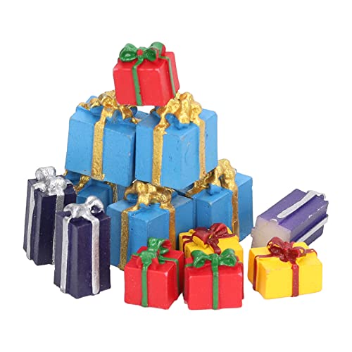 Marhynchus 25pcs Mini Boxes Dollhouse Miniaturgeschenke 5 Farben Harz Weihnachtsschmuck für 1:12 Puppenhaus mit Lebensechten Details Marhynchus 25pcs Mini Boxes Dollhouse Miniaturgeschenke 5 Farben Harz Weihnachtsschmuck für 1:12 Puppenhaus mit Lebensechten Details von Marhynchus