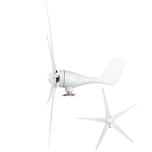Marhynchus 5 Blattwindgenerator 800W Windkraftanlagen Kleiner Windmühlengenerator 48 -V Industrial Supplies Maschinenausrüstung Dynamo, Hohe Effizienz, Automatische Windrichtung, Breit (24V) von Marhynchus