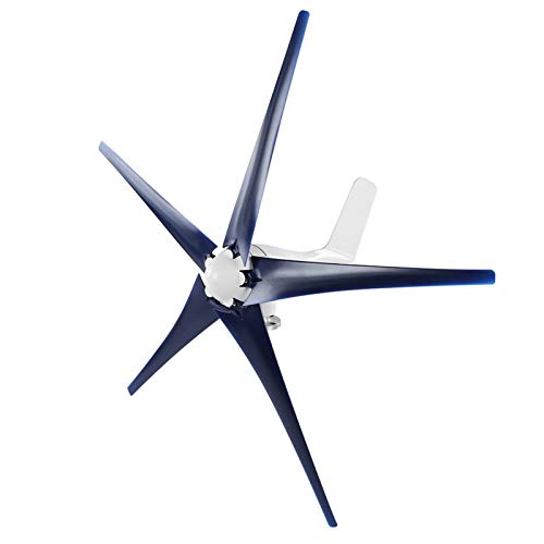 Marhynchus 5 Blattwindgenerator 800W Windkraftanlagen Kleiner Windmühlengenerator 48 -V Industrial Supplies Maschinenausrüstung Dynamo, Hohe Effizienz, Automatische Windrichtung, Breit (24V) von Marhynchus