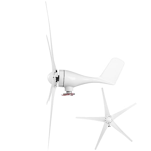 Marhynchus 5 Blattwindgenerator 800W Windkraftanlagen Kleiner Windmühlengenerator 48 -V Industrial Supplies Maschinenausrüstung Dynamo, Hohe Effizienz, Automatische Windrichtung, Breit (48V) von Marhynchus