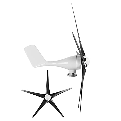 Marhynchus 5 Blattwindgenerator 800W Windkraftanlagen Kleiner Windmühlengenerator 48 -V Industrial Supplies Maschinenausrüstung Dynamo, Hohe Effizienz, Automatische Windrichtung, Breit (48V) von Marhynchus