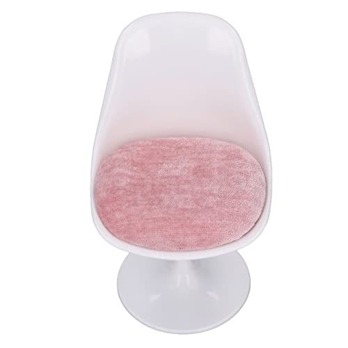 Marhynchus ABS White Pink Round Foons Round Casual Rotbarer Büropürostuhl 1: 6 Handgelenke, Miniaturzubehör von Dollhouse mit Zartem Erscheinungsbild (Ohne Armlehne) von Marhynchus