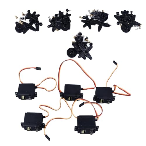 Marhynchus Analoger Servorotor Set für Roboterarme, 5 Sätze Servomotor -Kits mit Schrauben und Stoßdämpferhülsen Zur Einfachen Installation Marhynchus Analoger Servorotor Set für Roboterarme, 5 Sätze Servomotor -Kits mit Schrauben und Stoßdämpferhülsen Zur Einfachen Installation von Marhynchus