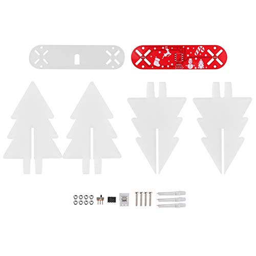 Marhynchus DIY 3D Christmas Tree LED -Flash -Schaltungskit Elektronische Leiterplatte mit 7 Farbgradienteneffekten für Home Desktop Dekoration (Rot) von Marhynchus