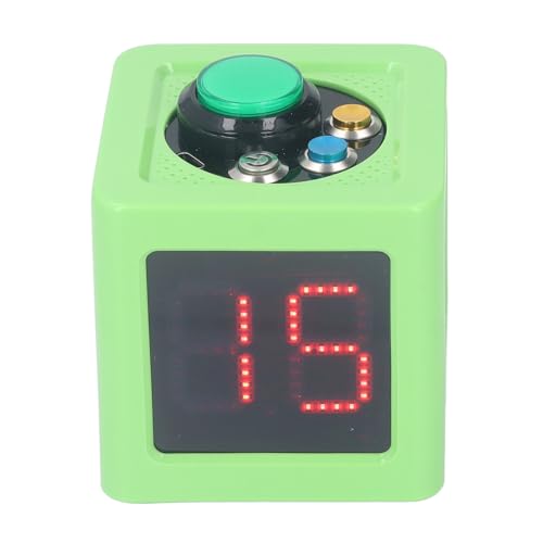 Marhynchus Digital Timer Cube Timer Sekunden Sekunden Countdown -Timer mit 1,4in HD LED -Display 4 Seiten Anpassbare Voreingestellte Zeiten Audible Warnungen für Poker (EU-Stecker (100-240 V)) von Marhynchus
