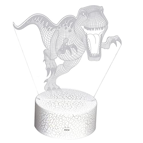Marhynchus Dinosaurier -Nachtlicht für 16 Farbwechsel -LED -Lampe mit Fernbedienung, 5 Helligkeitsstufen 4 Blitzmodi, 3D Visuelle Effekte Nachtlicht für Schlafzimmer Kindergartendekoration von Marhynchus