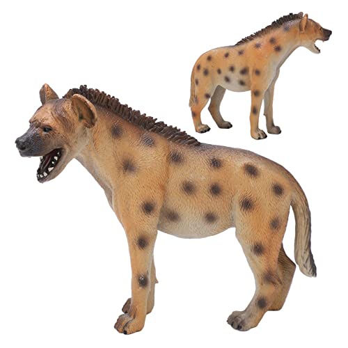 Marhynchus Hyäne Figur Tierstatue Wildlife Decor Handgemalte Plastikspielzeug Animalsammlung für Bildungspflicht mit Lebhaften Details ab 3 Jahren und Up von Marhynchus