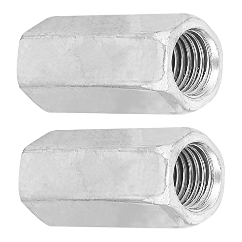 Marhynchus Kupplungs -Sechskantmutter, Sechskantmutter mit Zinkplattiertem Stahl, 2pcs M16*50 Lange Nuss Zum Befestigen von Zwei Teilen, Kohlenstoffstahlmuttern mit Besserer Festigkeit und Einfacher von Marhynchus