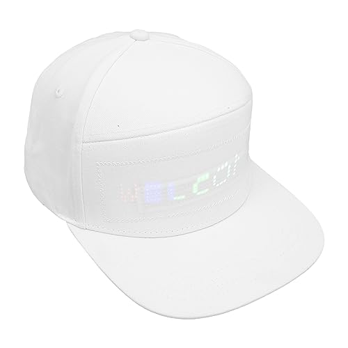 Marhynchus LED Cap Programmierbares Editable Farbenfrohe Hut für Karnevalskonzerte Im Freien (WHITE) von Marhynchus