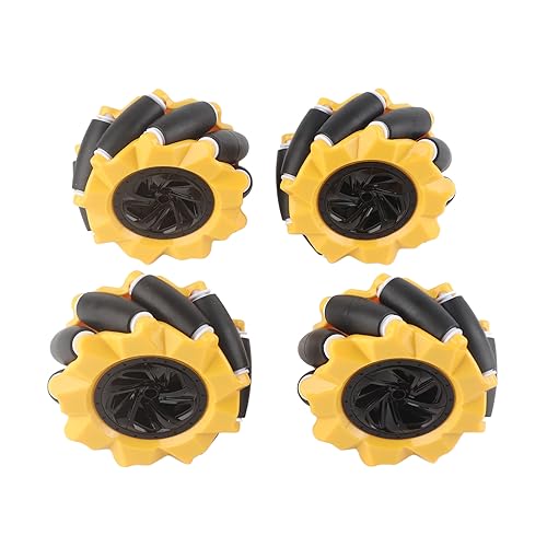 Marhynchus Mecanum Wheel Omni Richtungselemente des Spielzeugs 80 Mm, Glattes Gummirad, Kompatibel mit Bausteinen und TT -Motoren (Zwei Paare) von Marhynchus