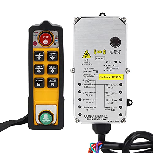 Marhynchus Stabiler Hebezeuger Säureöl Resistent Antifall 800 MHz für Hebezeuge Crane Lift Controller, Industrielle Fernbedienung (AC380V) von Marhynchus