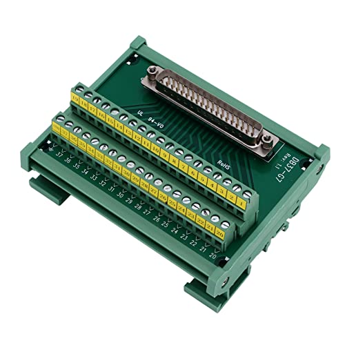 Marhynchus Terminalboard -Adapter -Steckermodul PCB Ausbruch Gerade Männchen mit Deckung DC 60 V DB37 G7 für Kompaktinstallationsraum von Marhynchus