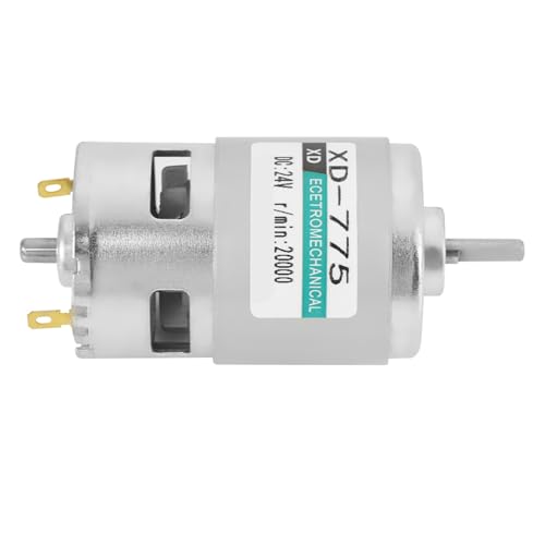Marhynchus XD-775 12 V / 24 V Niedriger Geschwindigkeitsschwache mit Doppelball-Kugelbürsten DC für die Tischbohrmaschine, Baumwollzuckermaschine, Batteriepräzision (#2) von Marhynchus