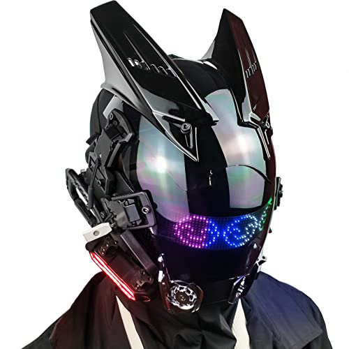 Marikito LED-Maske mit programmierbarer Bluetooth-App,Cyberpunk Maske für Erwachsene,Cyberpunk Helm Maske,Cyber Punk Mask,Halloween Mask Inklusive Balaclava-Maske,USB-Aufladung Marikito LED-Maske mit programmierbarer Bluetooth-App,Cyberpunk Maske für Erwachsene,Cyberpunk Helm Maske,Cyber Punk Mask,Halloween Mask Inklusive Balaclava-Maske,USB-Aufladung von Marikito