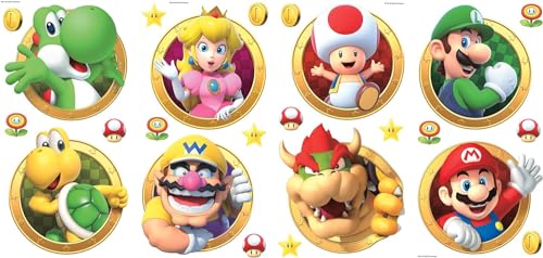 Aufkleber Super Mario und andere Figuren repositionierbar von RoomMates